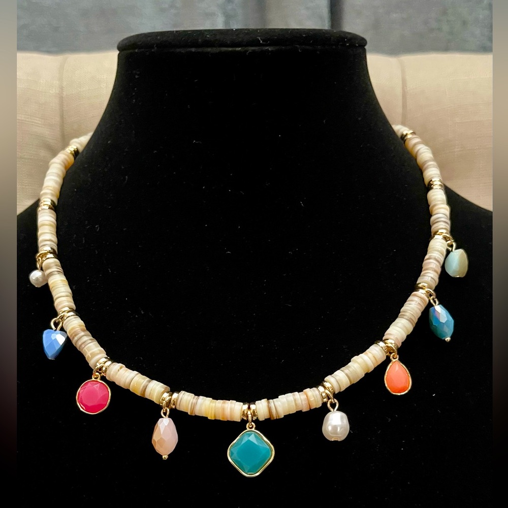 Gold-Tone Mixed Charm Beaded
Statement Necklace, 17" + 3" extender - Picture 10 of 12